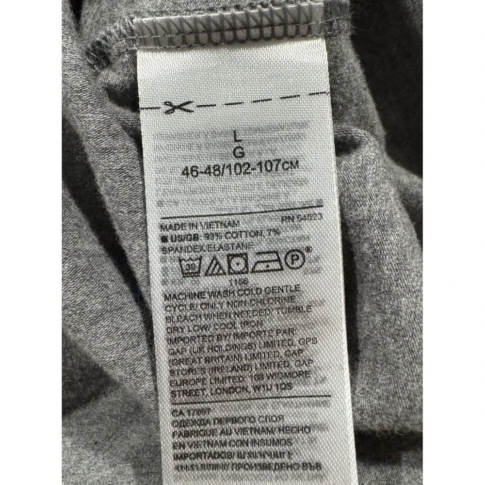 Banana Republic Hoodie Mens Large Gray Cozy Jersey Preppy Casual Sweatshirt